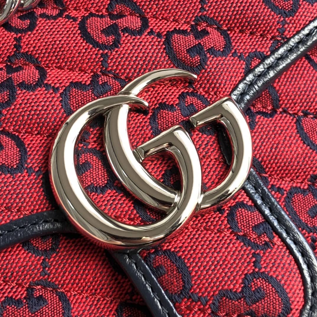 Gvc*1 GG Marmont Mini Matelasse Shoulder Bag Replica Red 446744