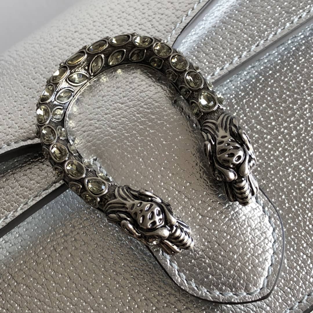 Gvc*1 GG Dionysus Small Shoulder Bag Replica Silver 499623