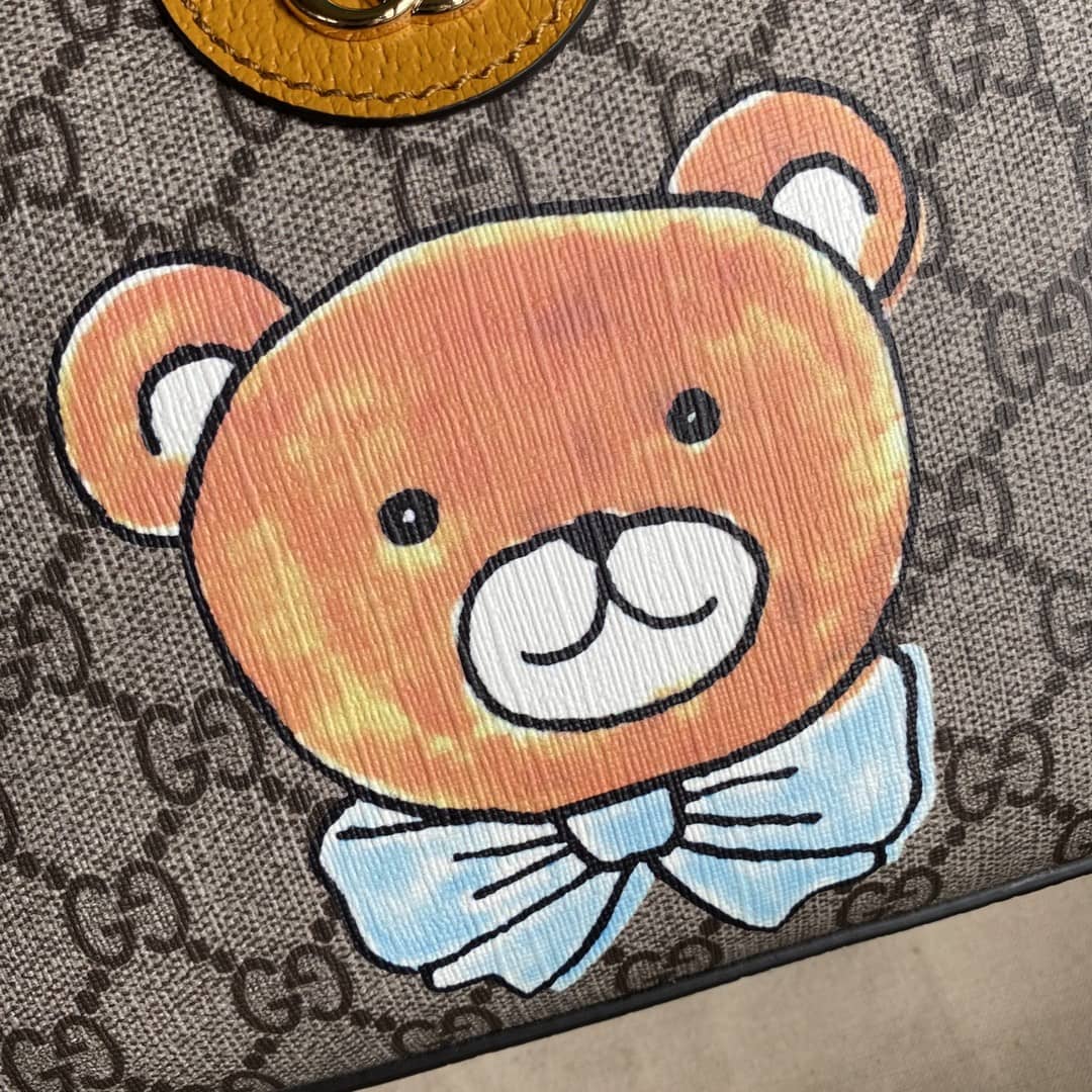 Gvc*1 Exo-Kai Teddy Bear Svp*me GG Canvas Shoulder Bag Replica 574886