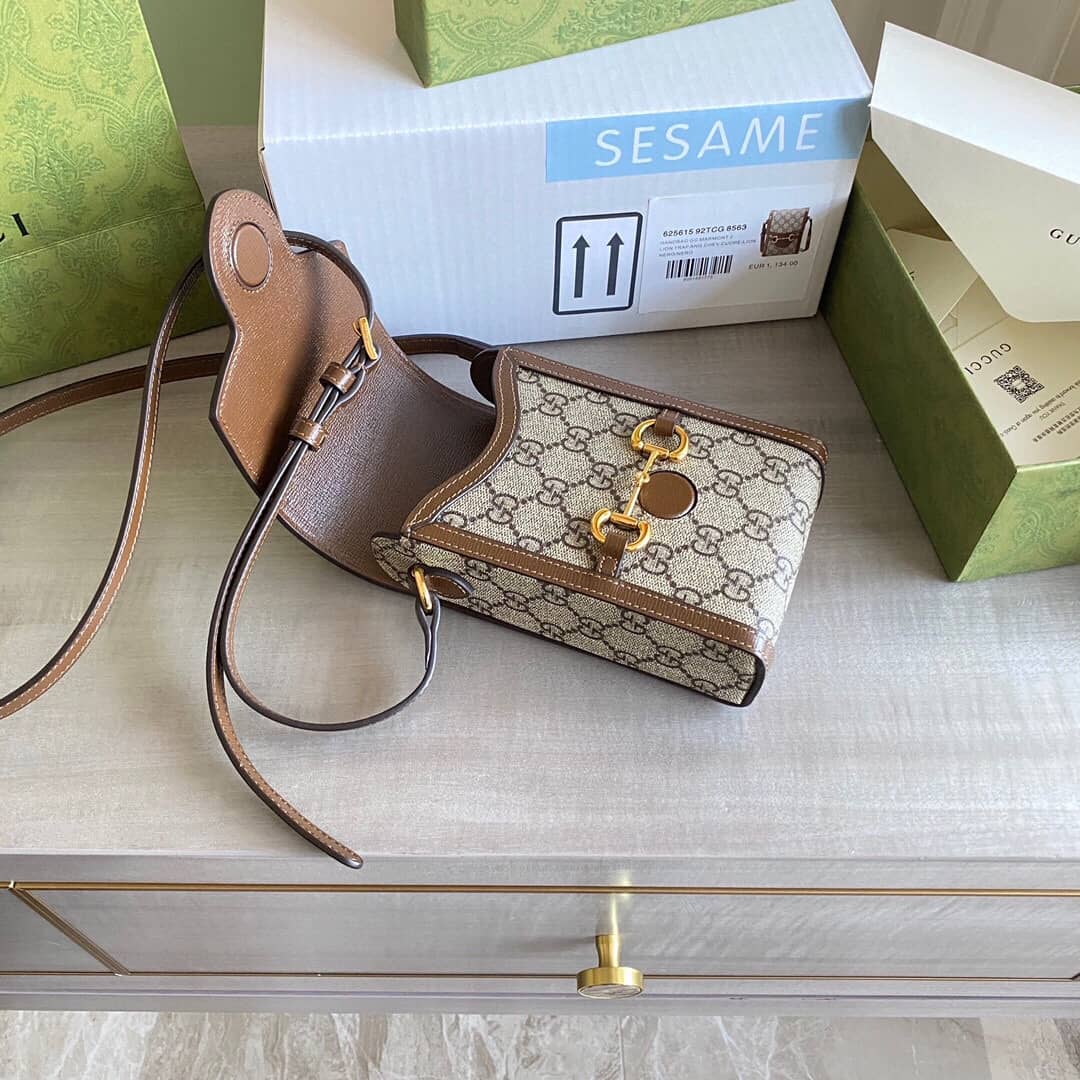 Best Replica Gvc*1 Horsebit 1955 Mini Bag Replica Brown 625615(ColaReps)