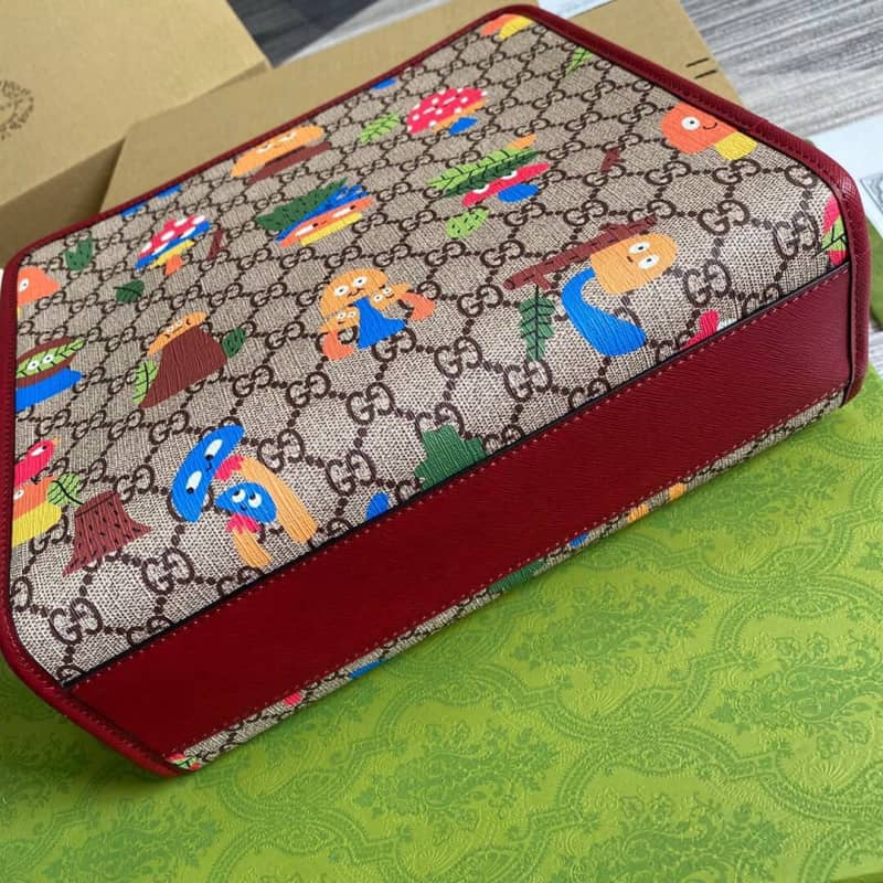 Gvc*1 GG Svp*me Kids Girl Tote Replica Red 605614