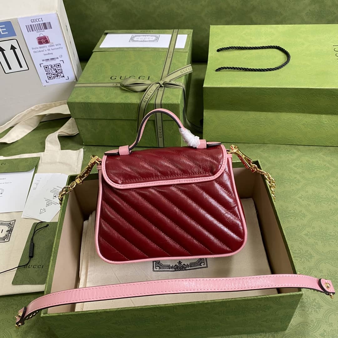 Gvc*1 Marmont GG Mini Top Handle Bag Replica 583571