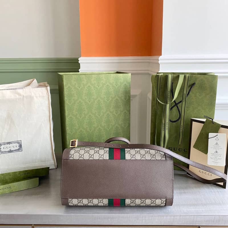 Gvc*1 Ophidia Medium GG Svp*me Tote Shoulder Bag Replica Gray 524537