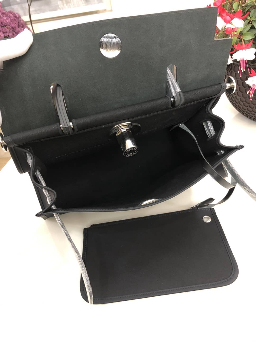 H**me5 Bag Replica 31 Canvas Leather HerBag