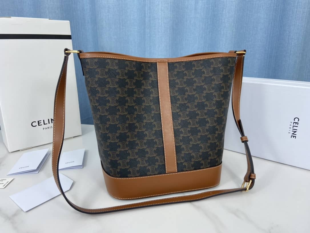 Ce1i*e Triomphe Bag Dupe Canvas Replica Bucket Bag