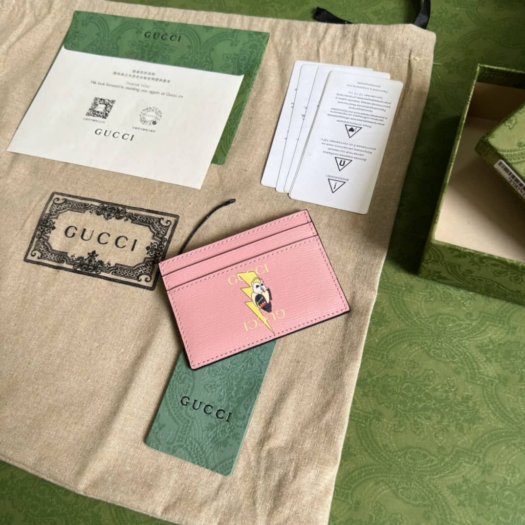 Gvc*1 Star Bananya Print Card Case Pink 701064 Replica Wallet