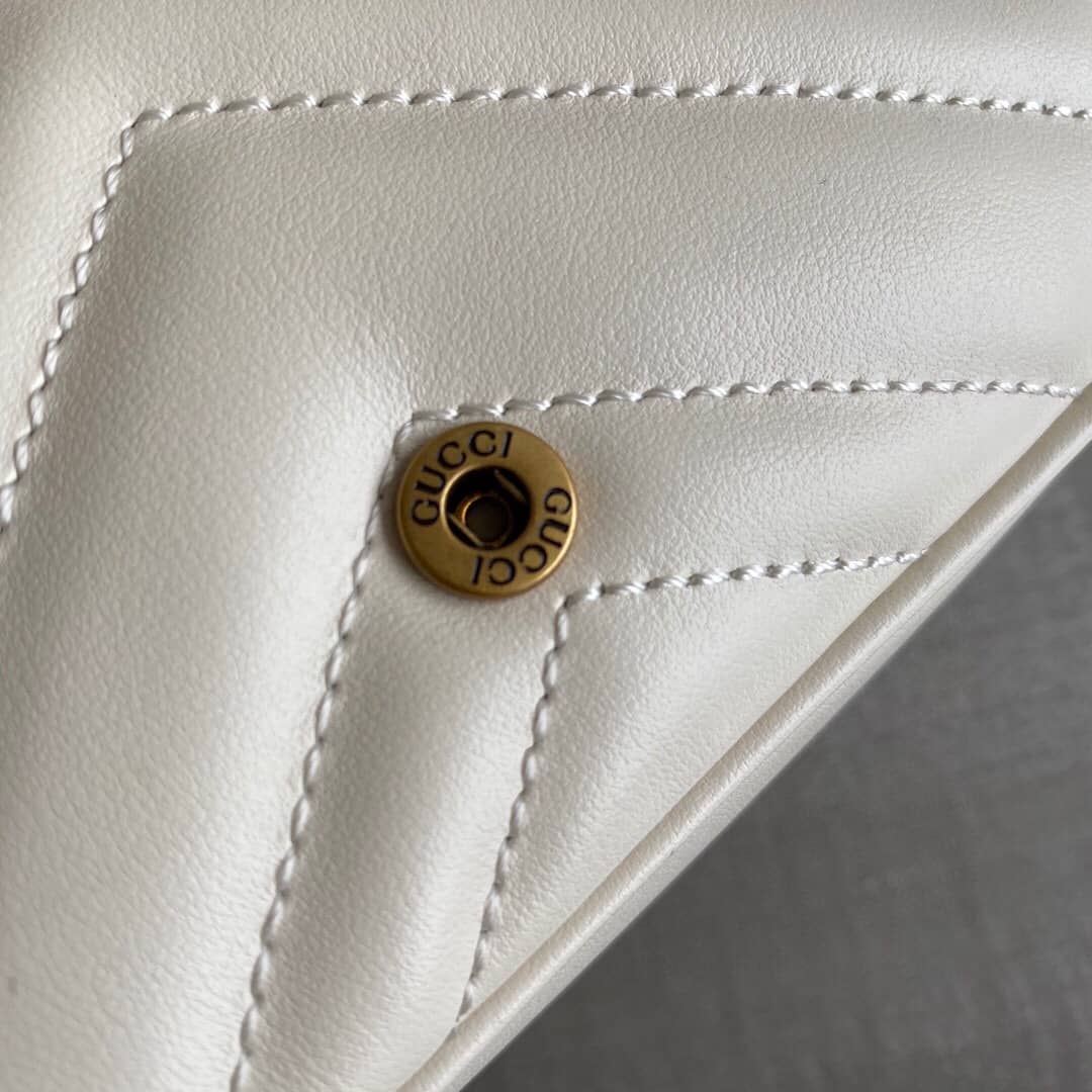 Gvc*1 GG Marmont Matelasse Leather Mini Shoulder Bag Replica White 476433
