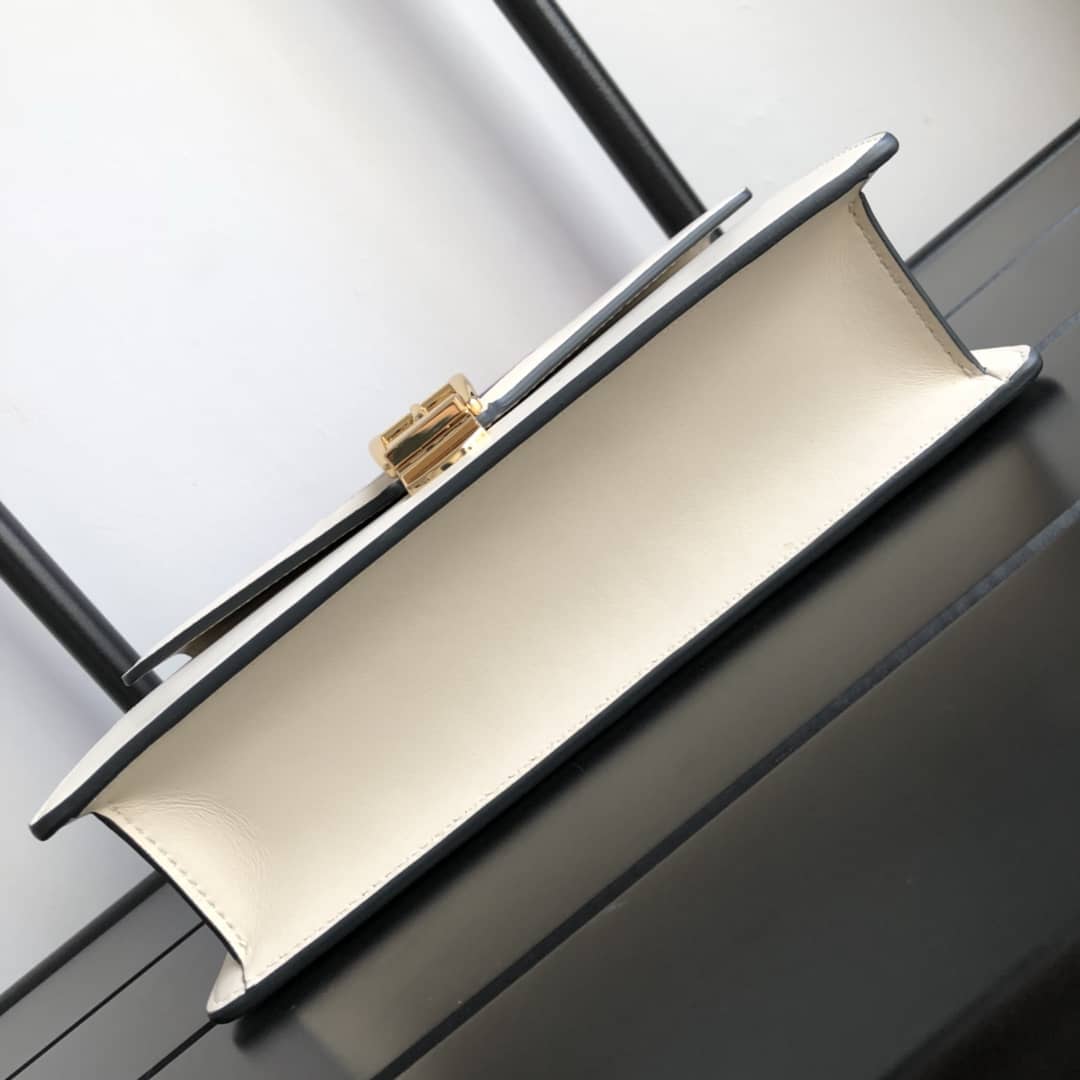 Gvc*1 Sylvie Small Leather Shoulder Bag Replica White 421882