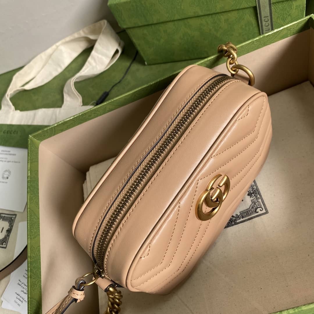 Gvc*1 GG Marmont Matelasse Mini Leather 448065 Replica Crossbody Bag