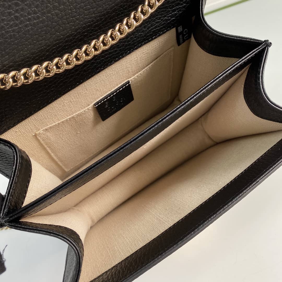 Gvc*1 Interlocking Leather Chain Crossbody Bag Replica 510304