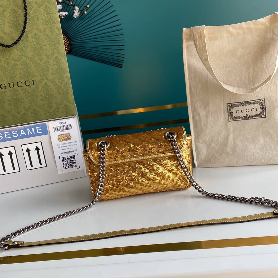 Gvc*1 Marmont GG Matelasse Leather Mini Shoulder Bag Replica 446744