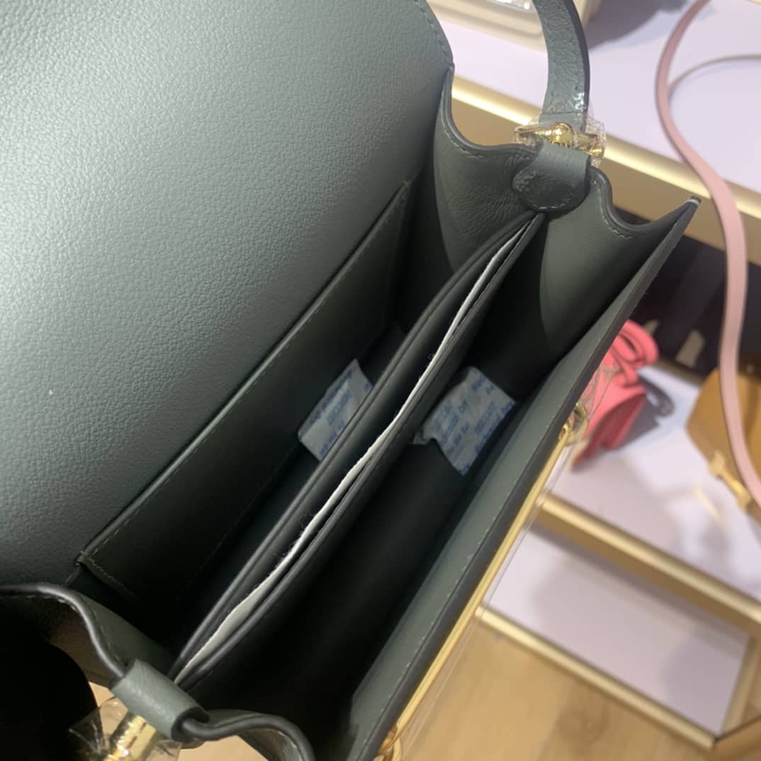 H**me5 Roulis Mini Sac Evercolor Calfskin Leather Crossbody Bag