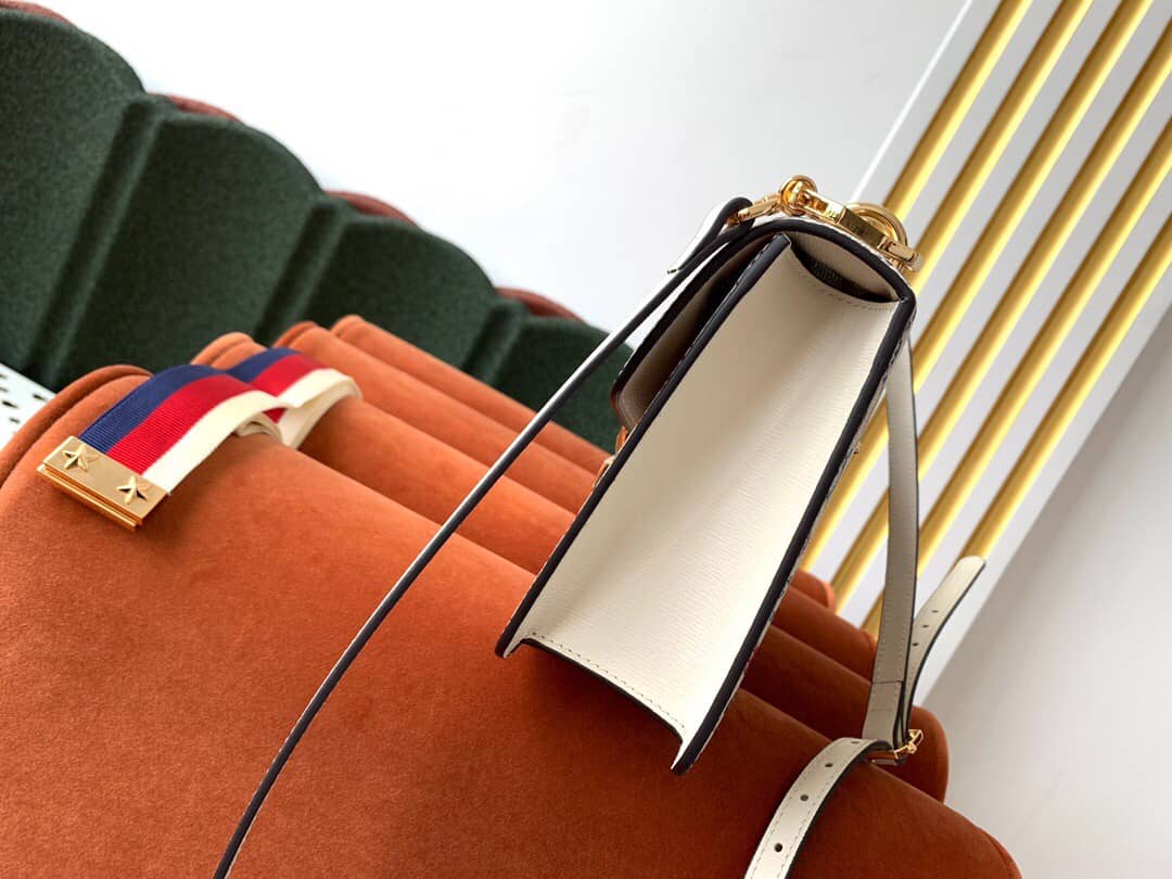 Gvc*1 Sylvie Small Leather Shoulder Bag Replica White Blue 524405