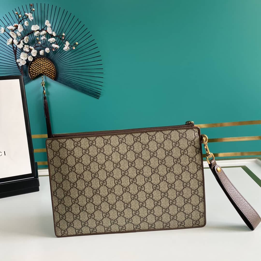 Gvc*1 GG Svp*me Monogram Courrier Zip Pouch Replica 473915