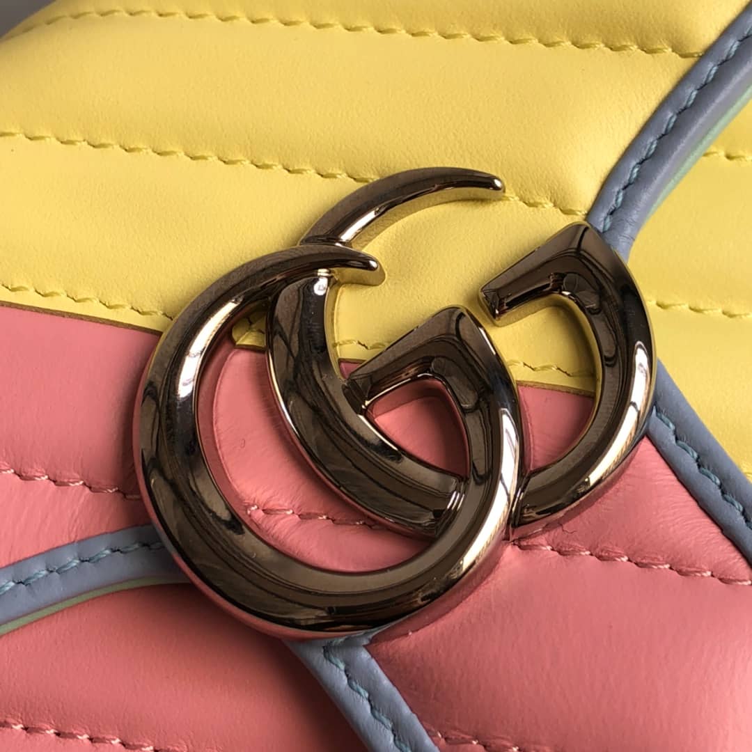 Gvc*1 GG Marmont Mini Leather Top Handle Bag Replica Colorful 547260