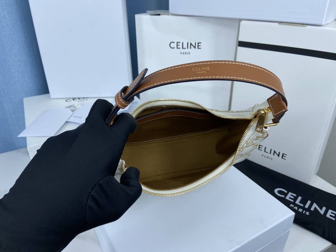 Ce1i*e Triomphe Bag Dupe Ava Triomphe Canvas Replica Hobo Bag