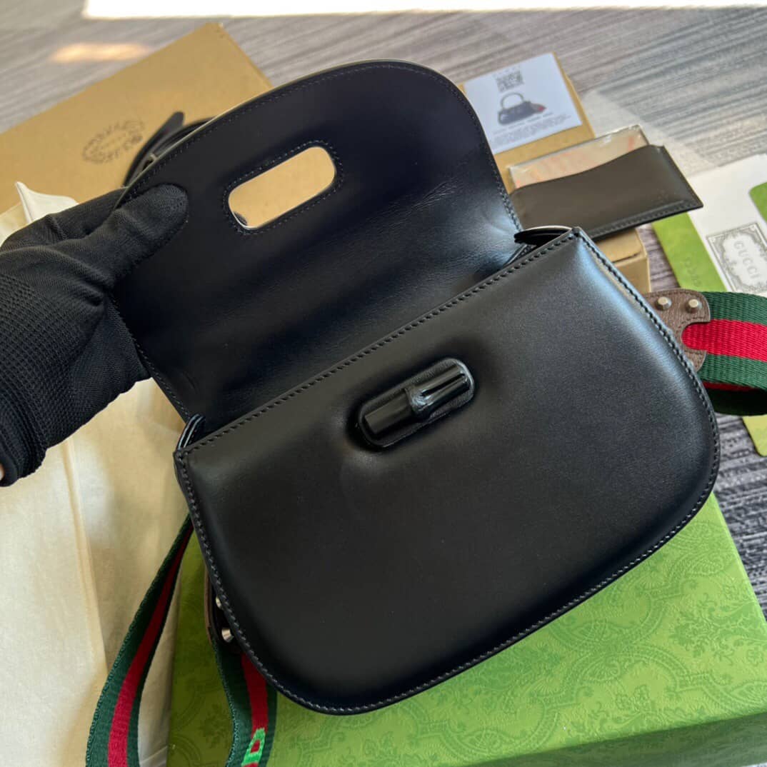 Gvc*1 Bamboo 1947 Small Top Handle Bag 675797 Balck Replica