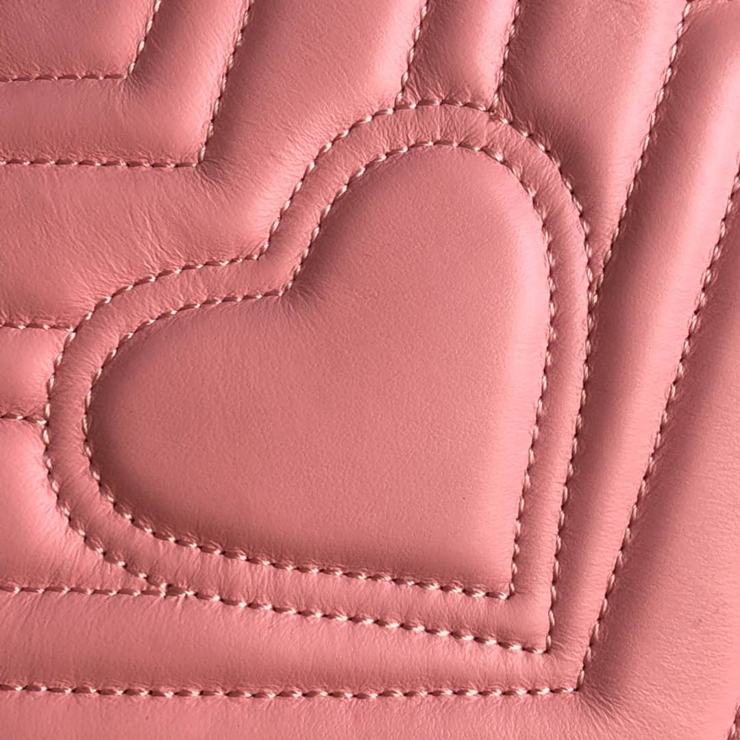 Gvc*1 GG Marmont Mini Leather Top Handle Bag Replica Pink 547260