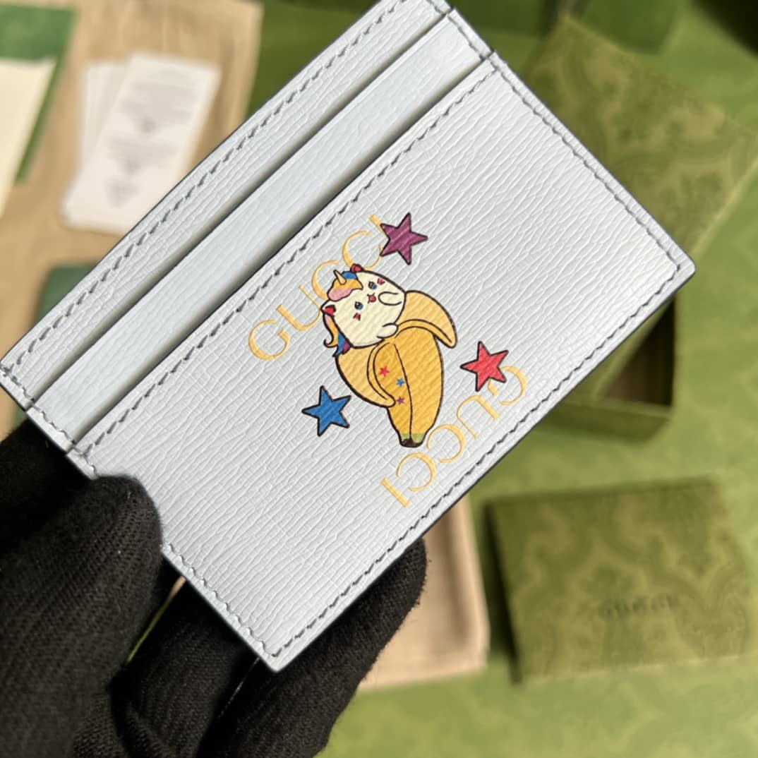 Gvc*1 Star Bananya Print Card Case White 701064 Replica Wallet