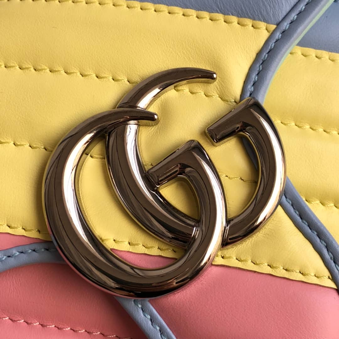 Gvc*1 GG Marmont Matelasse Shoulder Bag Replica Colorful 443497