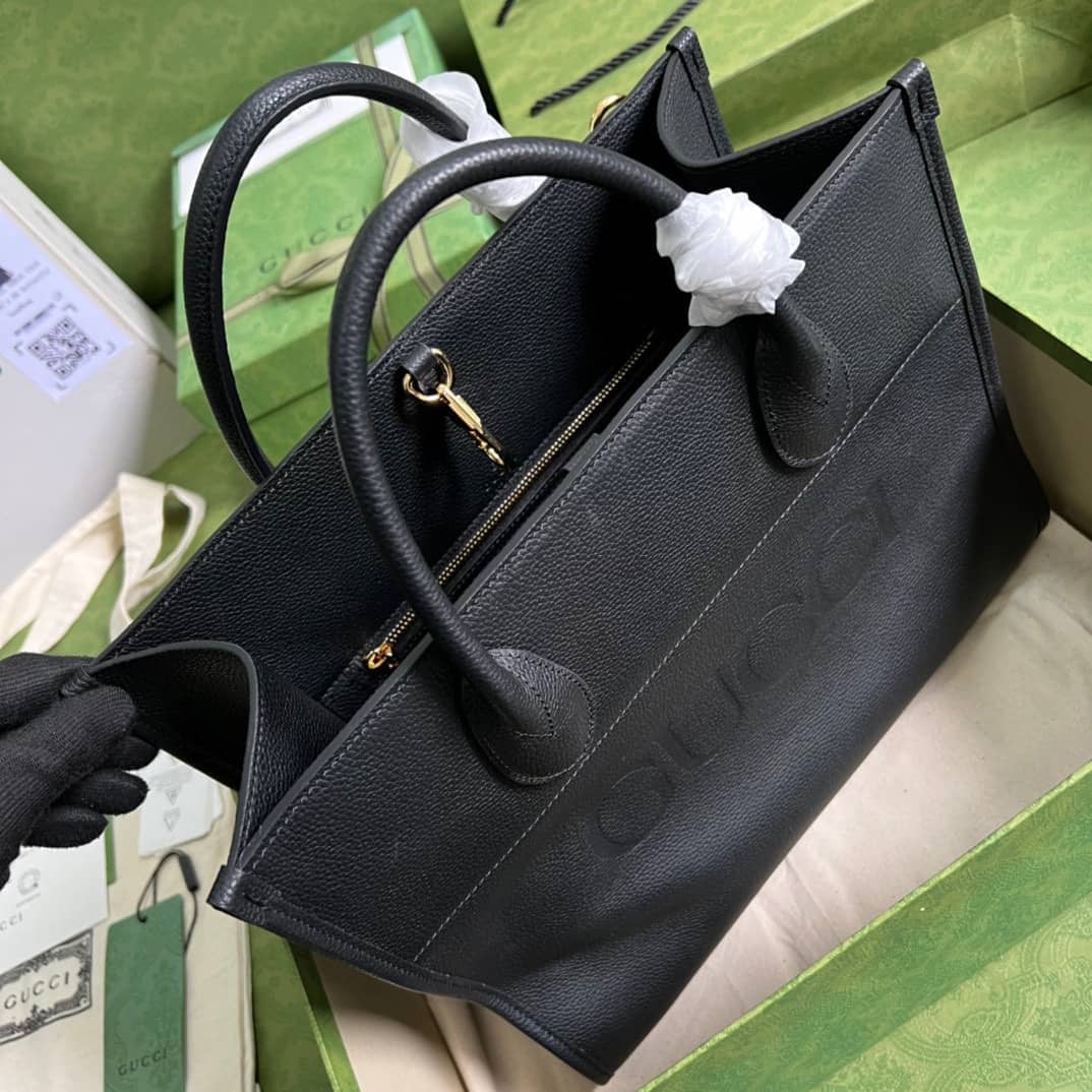 Gvc*1 Small Leather Tote With Gvc*1 Logo 674822 Replica Bag