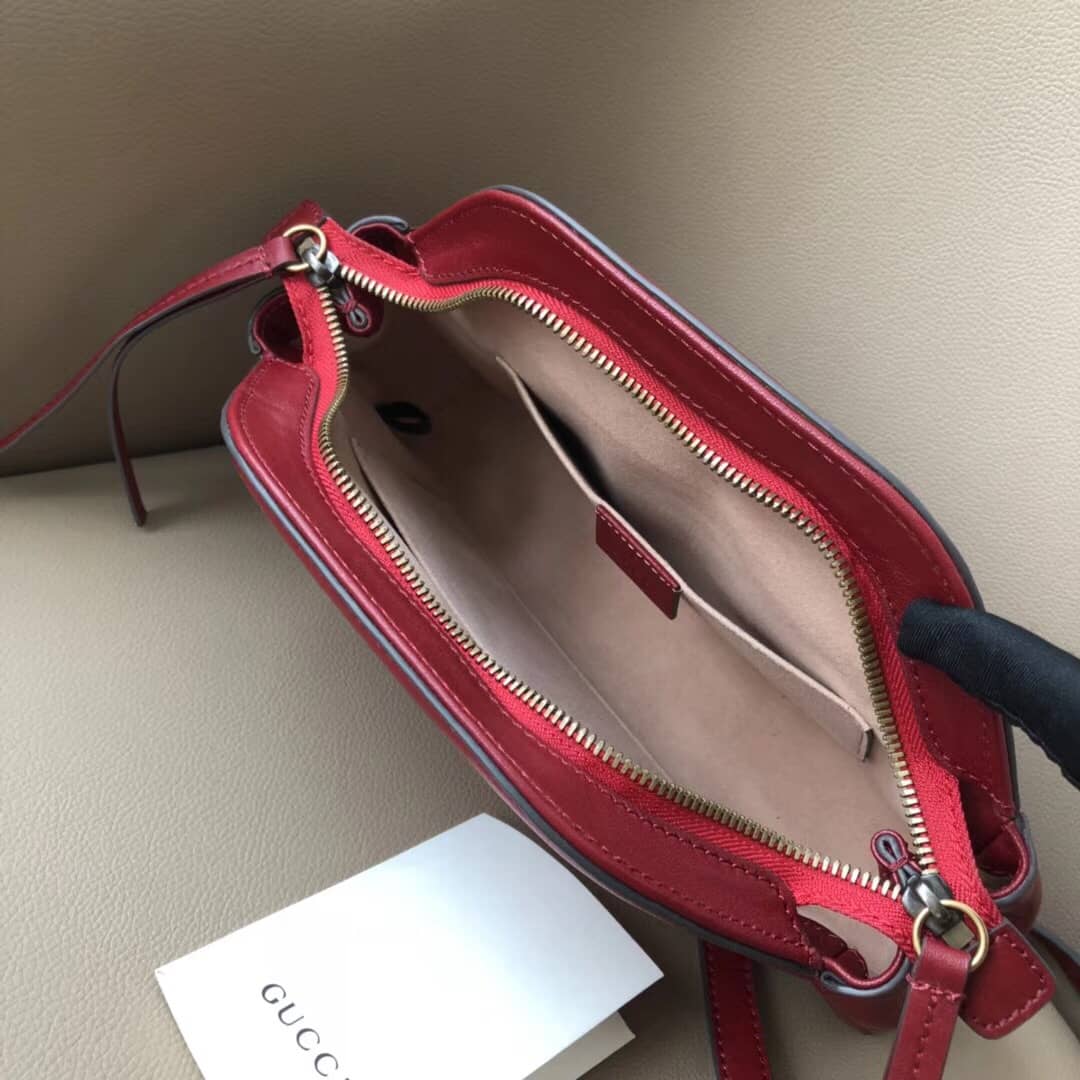 Gvc*1 Belle Marmont Feline Small Crossbody Bag Replica Red 524620