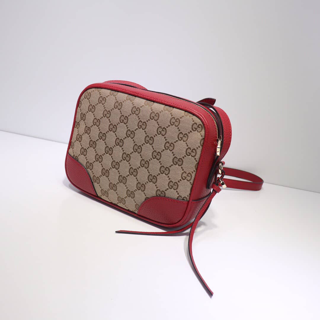 Gvc*1 GG Canvas Messenger Bag Replica Red 449172