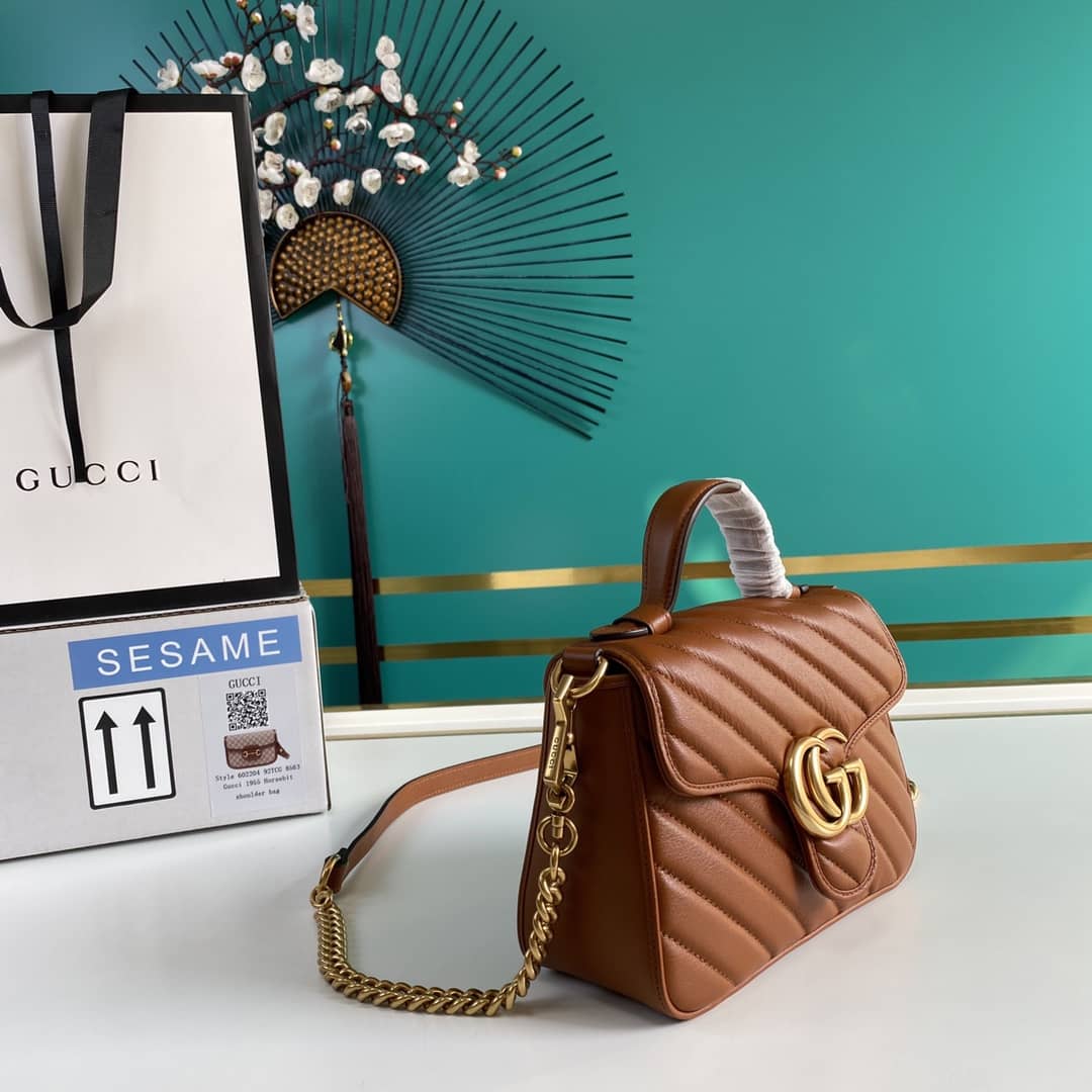 Gvc*1 Marmont GG Mini Top Handle Bag Replica 583571