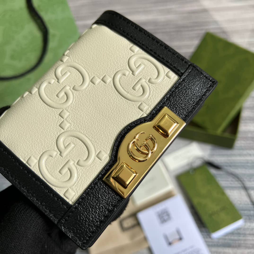 Gvc*1 GG Card Case Wallet White 676150 Replica