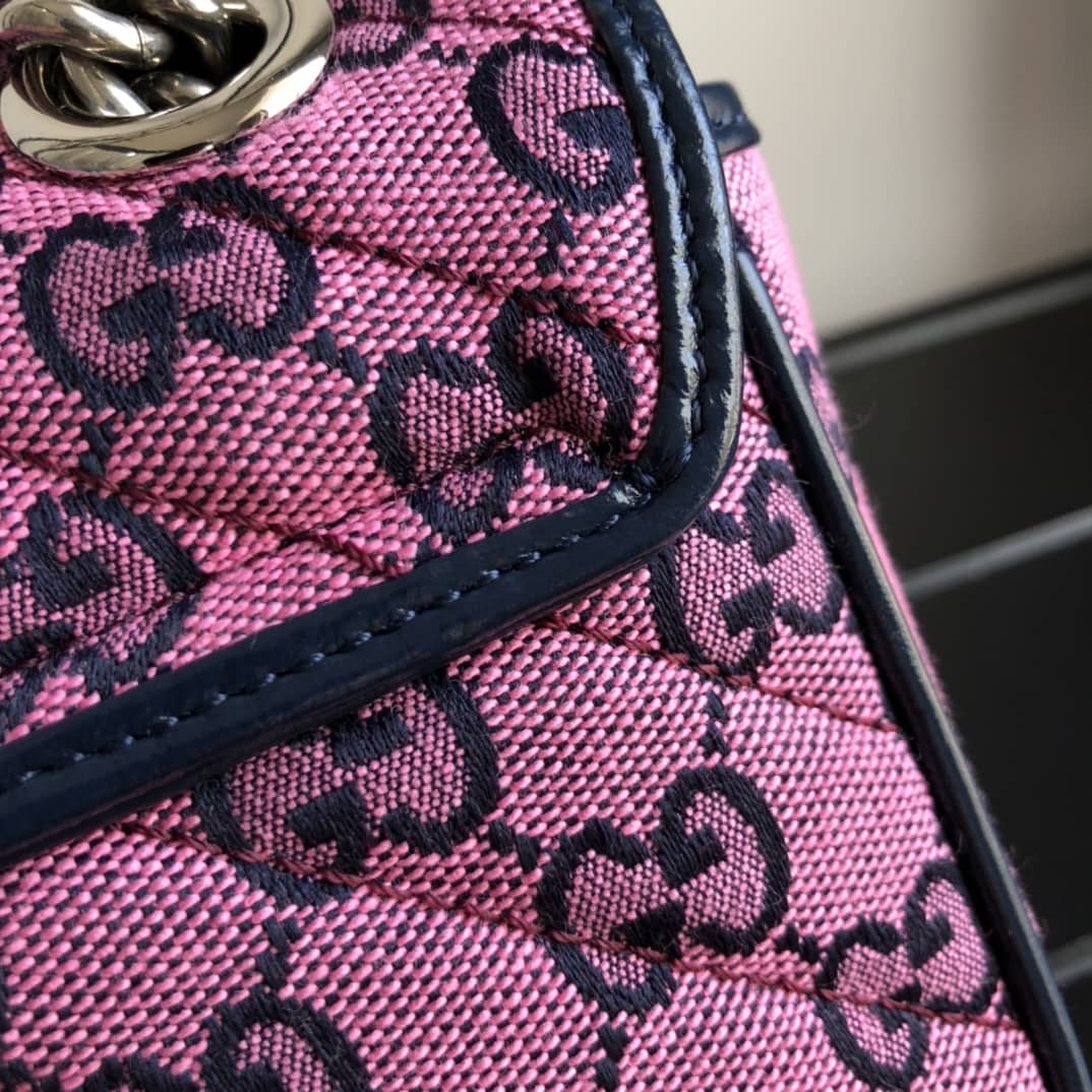 Gvc*1 GG Marmont Mini Matelasse Shoulder Bag Replica Pink 446744