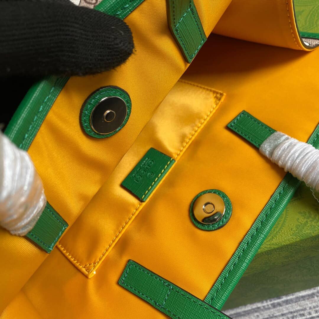 Gvc*1 GG Svp*me Kids Girl Tote Replica Green 605614