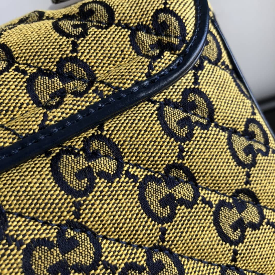 Gvc*1 GG Marmont Matelasse Shoulder Bag Replica Yellow 443497