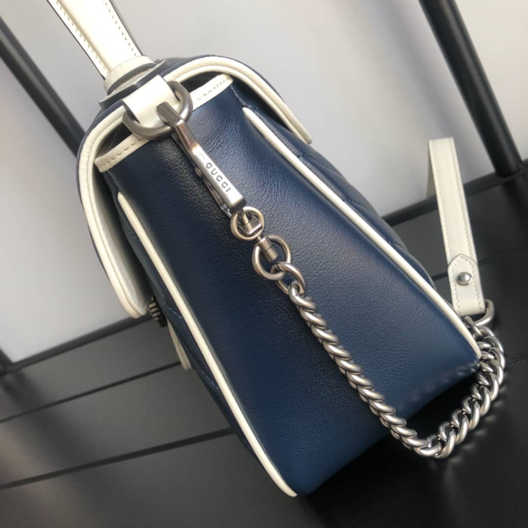 Gvc*1 Marmont Dupe Small Handle Shoulder Bag Replica Blue 498110