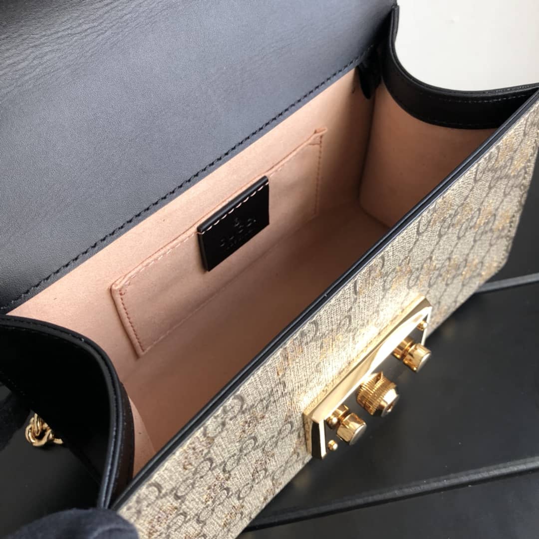 Gvc*1 Padlock Small GG Chain Shoulder Bag Replica Brown 409487