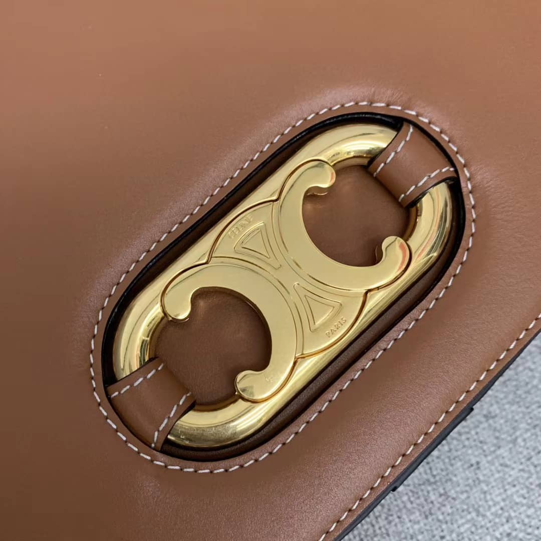 Ce1i*e Triomphe Bag Dupe Medium Maillon Triomphe Calfskin Replica Bag