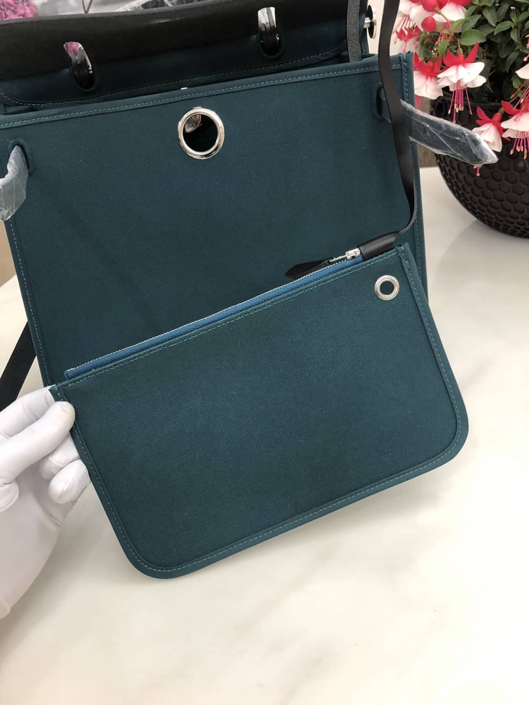 Replica H**me5 Birkin Bag 31 Canvas Leather HerBag