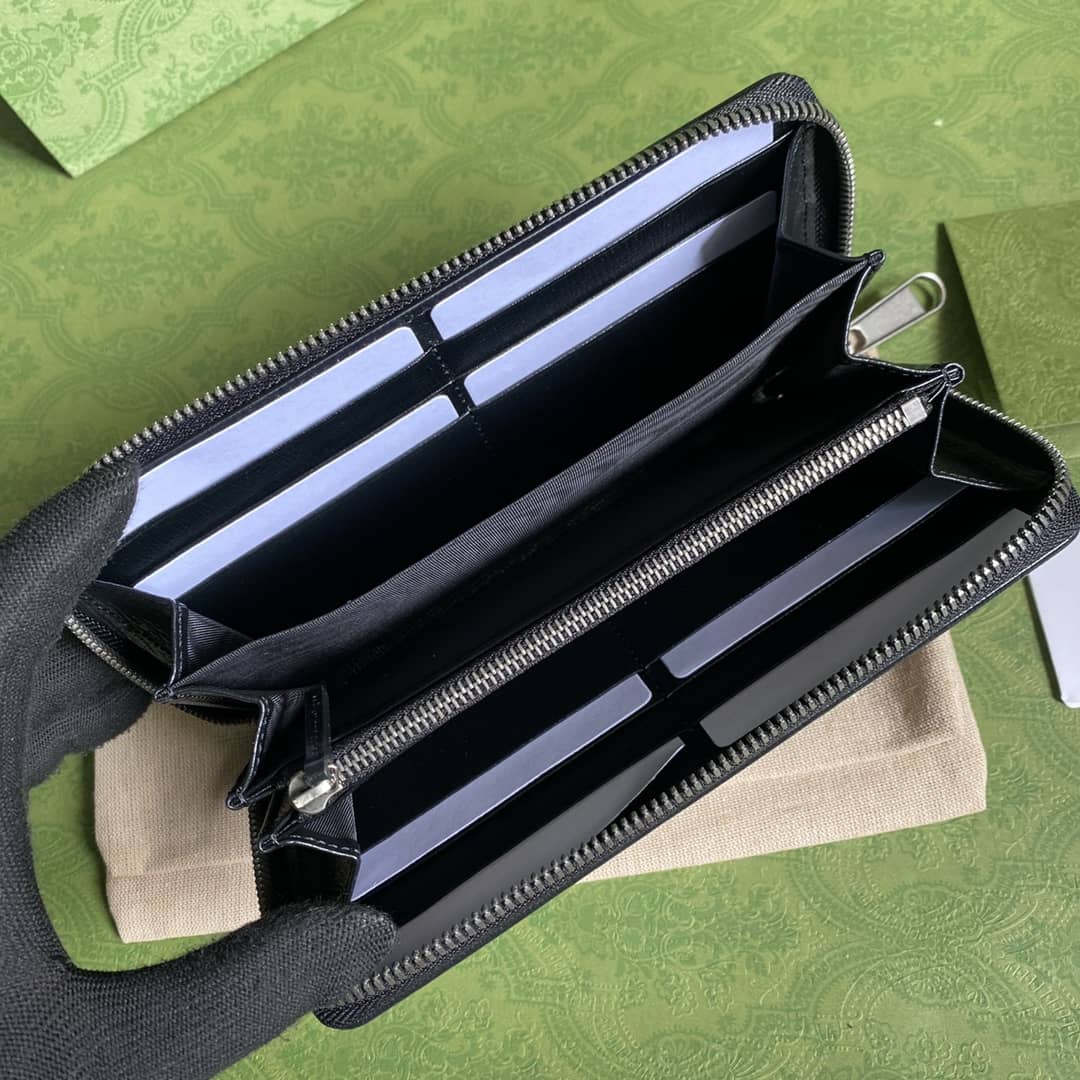 Gvc*1 Interlocking G Zip Around Wallet Replica 673003