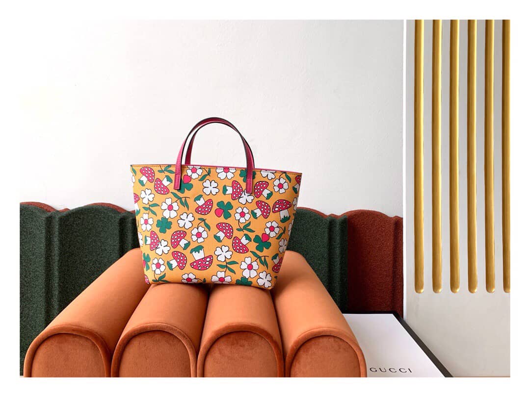 Gvc*1 Children GG Tote With Pineapple Bag Replica Orange 580840