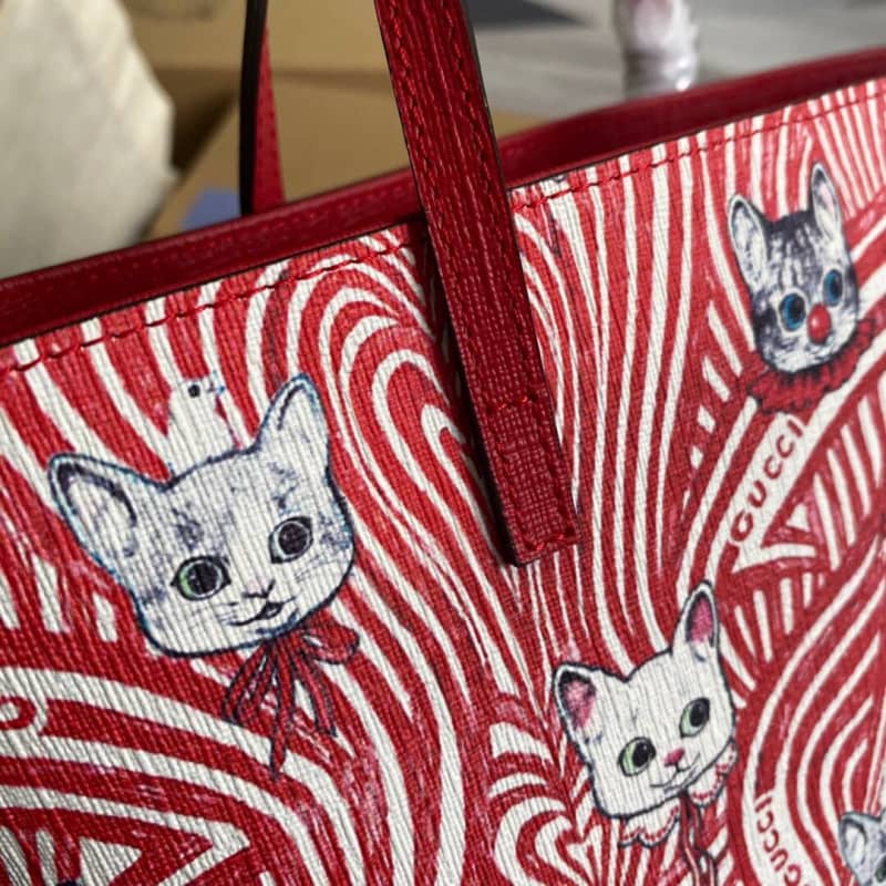 Gvc*1 Children GG Svp*me Canvas Replica Tote Red 410812