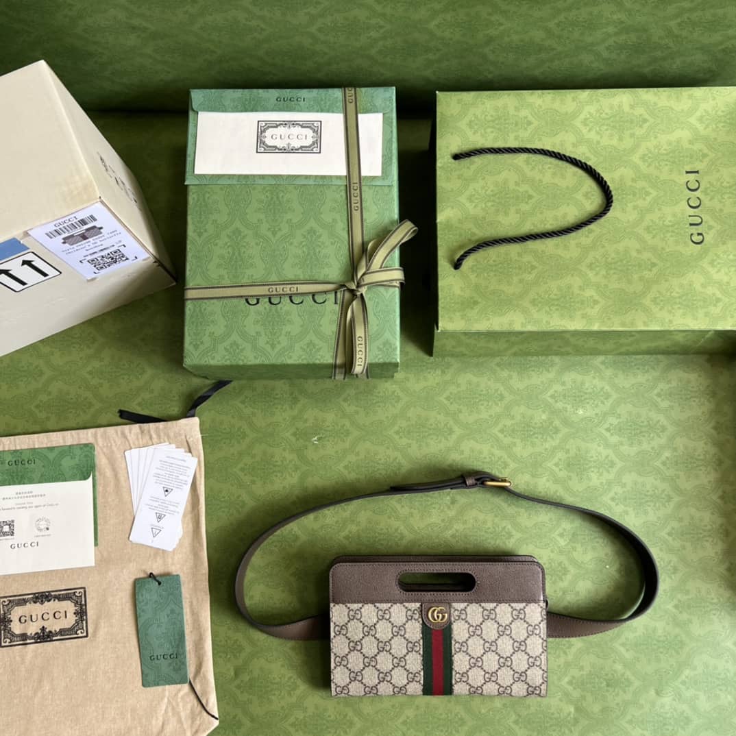 Gvc*1 Ophidia GG Svp*me Canvas Belt Bag 704196 Replica