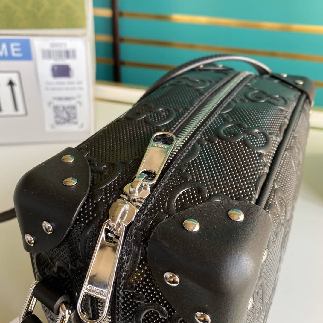 Gvc*1 Svp*me GG Leather Square Shoulder Bag Replica 626363