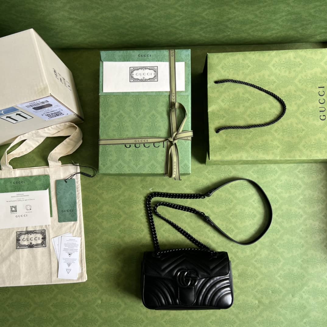 Gvc*1 GG Marmont Matelasse Mini Chain 446744 Replica Crossbody Bag