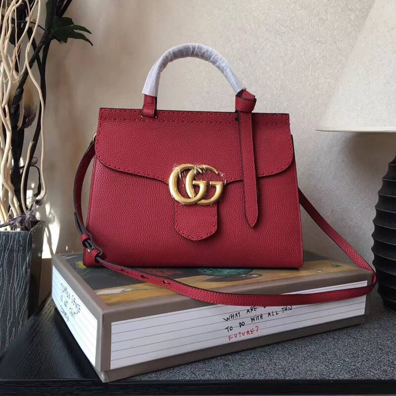 Gvc*1 GG Marmont 2Way Shoulder Bag Replica Red 421890