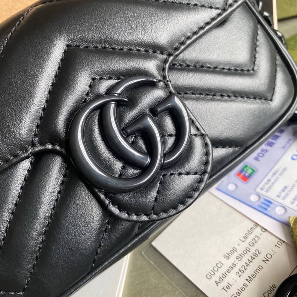 Gvc*1 GG Marmont Quilting S*per Mini 476433 Replica Crossbody Bag