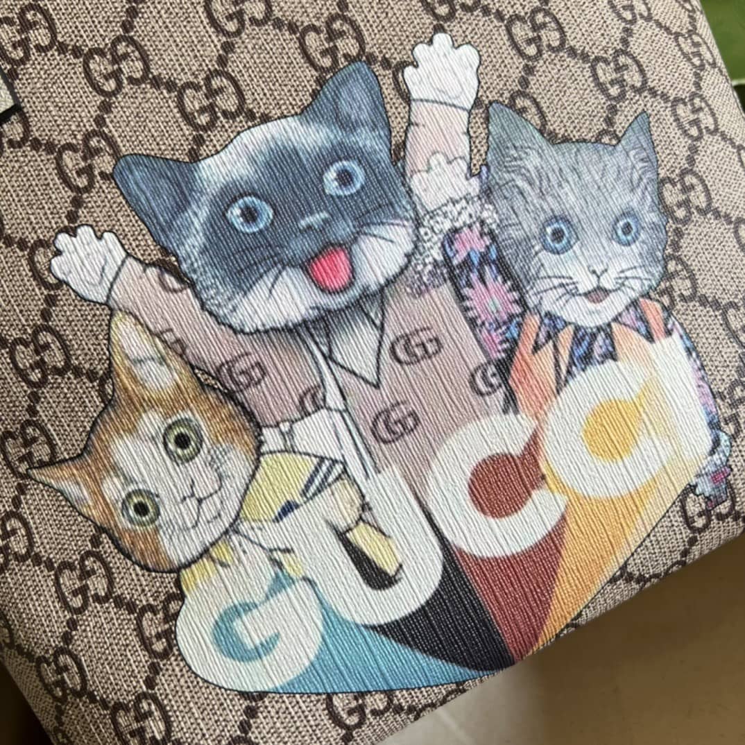 Gvc*1 Children Cat Print Tote 410812 Replica Bag