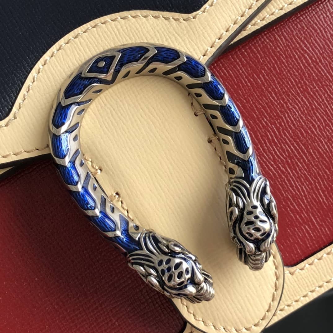 Gvc*1 Dionysus Dupe GG Svp*me Dionysus Chain Shoulder Bag Replica Blue Red 400249