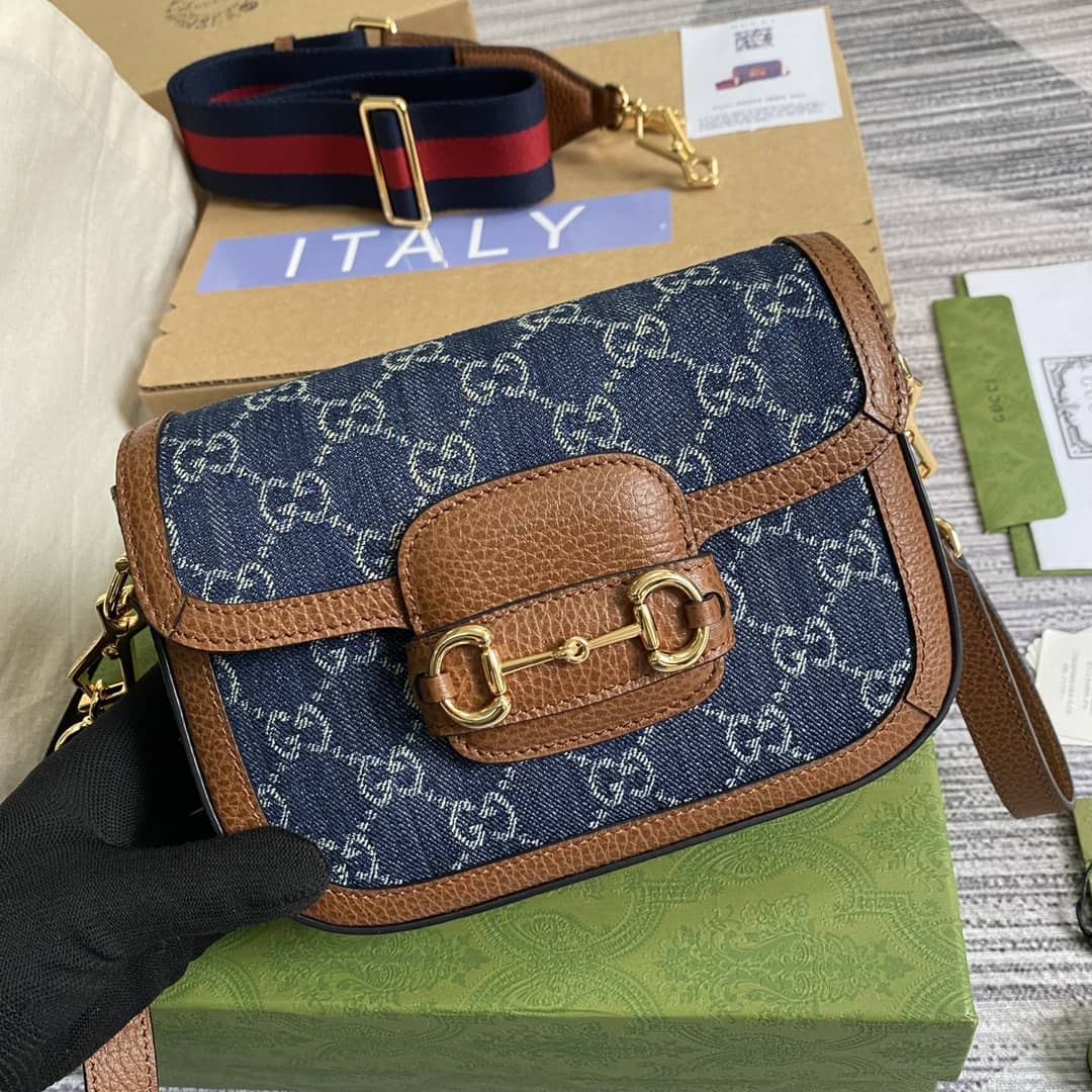 Gvc*1 1955 Horsebit Svp*me GG Canvas Mini Shoulder Bag Replica 658574
