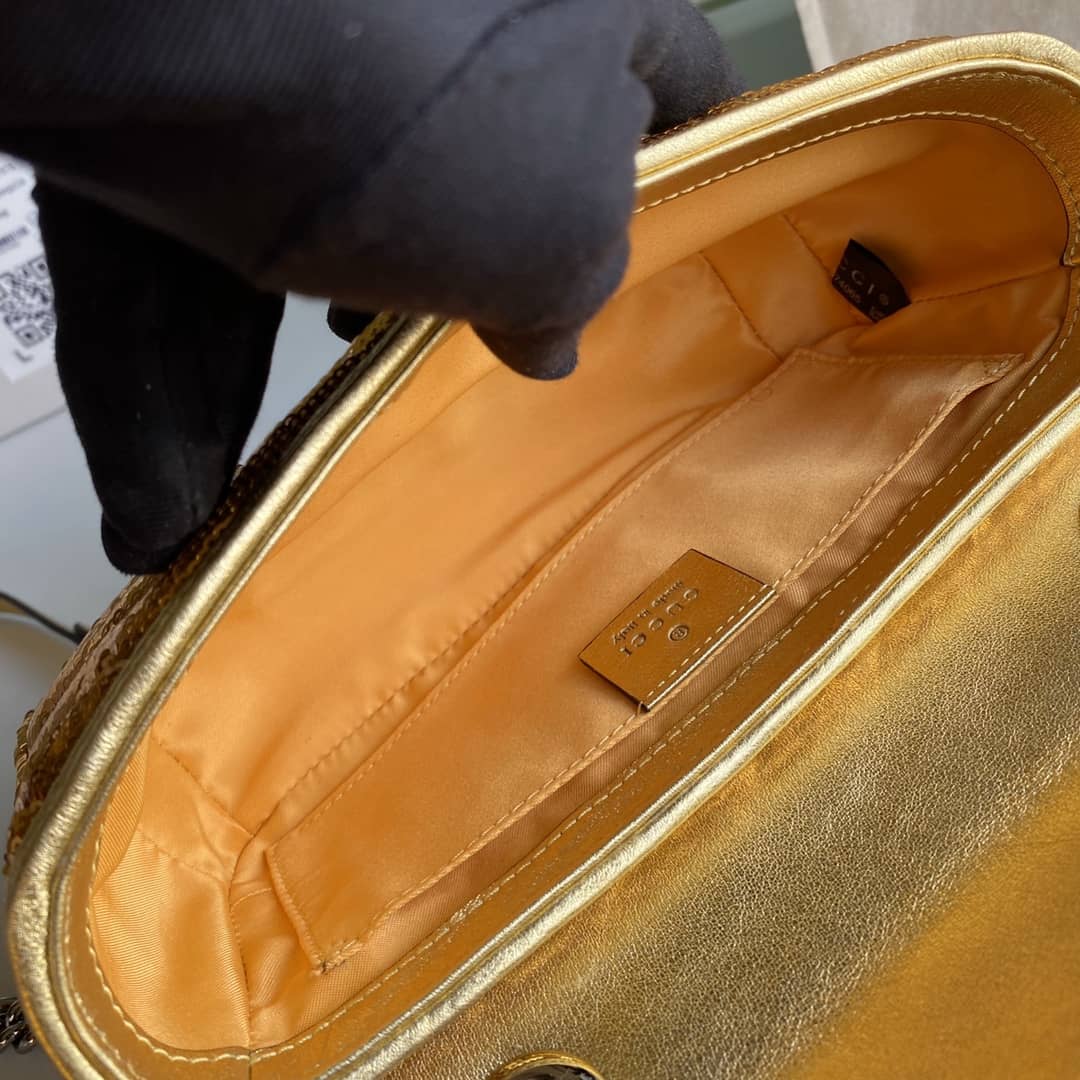 Gvc*1 Marmont GG Matelasse Leather Mini Shoulder Bag Replica 446744