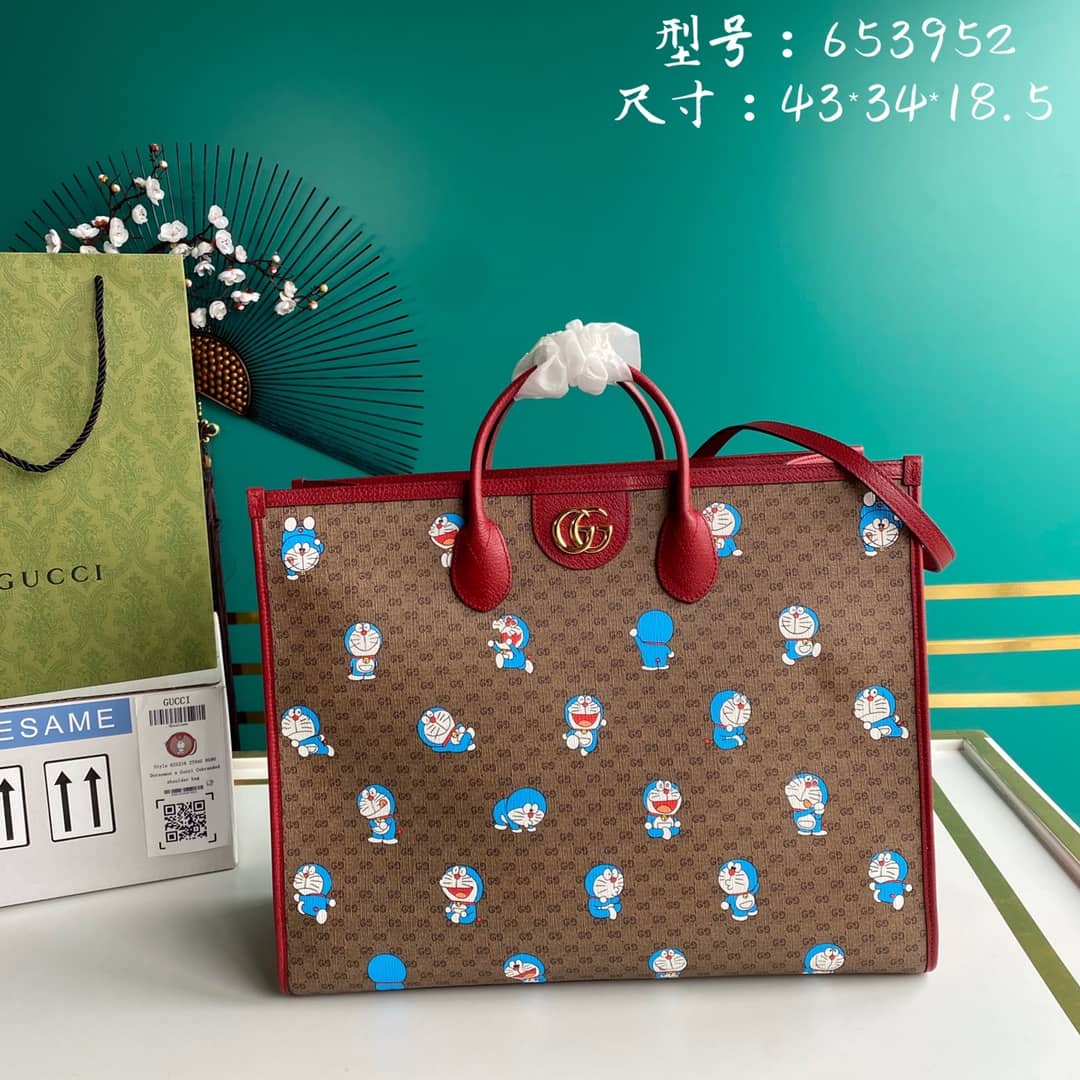 Gvc*1 GG Svp*me Doraemon 2Way Mini Tote Replica 653952
