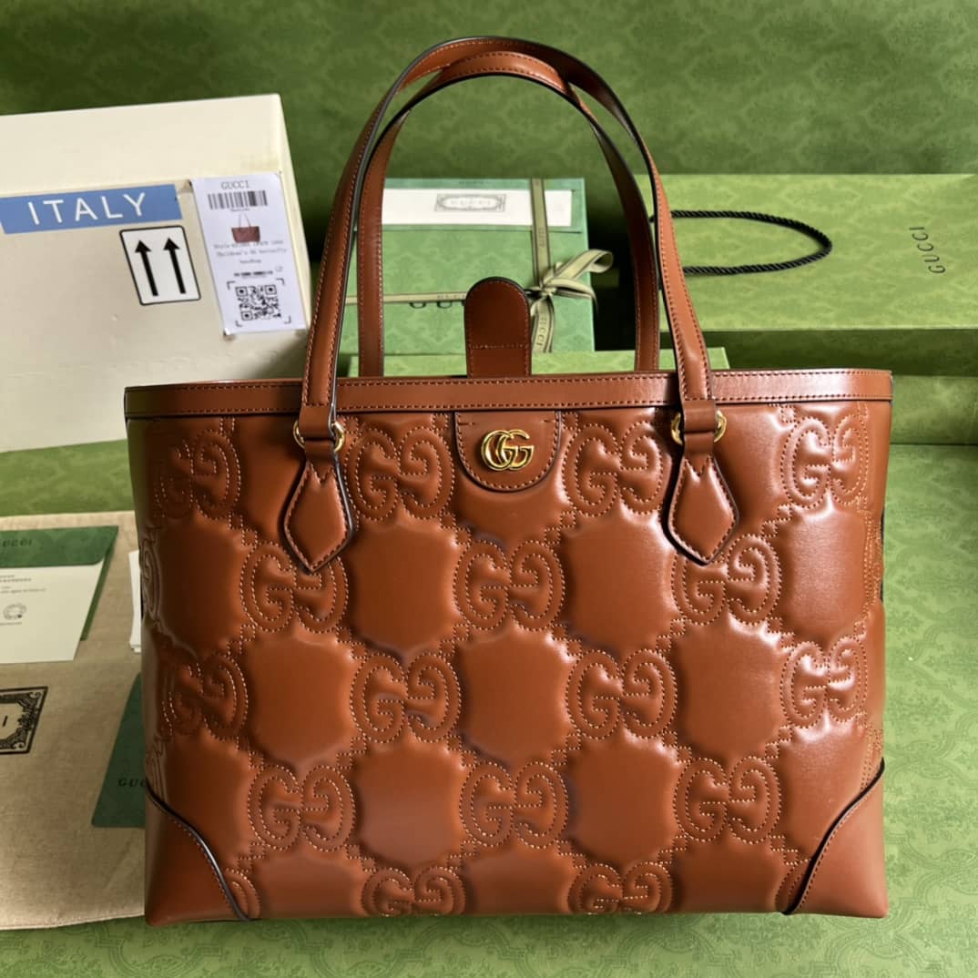 Gvc*1 GG Matelassé Leather Medium Tote Bag 631685 Replica